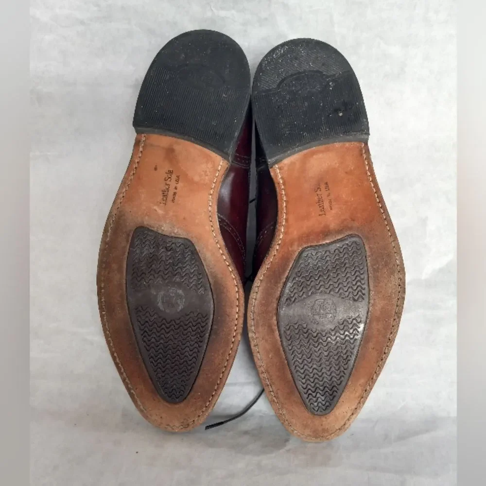 Vintage DEXTER Select Brown/Cherri Leather Lace Up Shoes Size 9